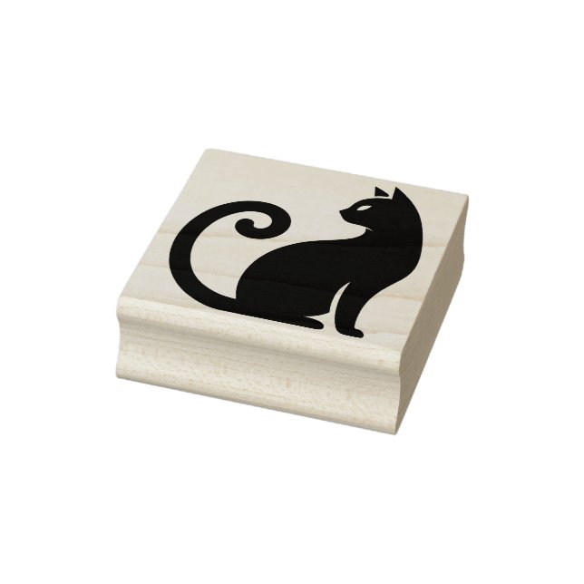 Create Your Own Mystical Black Cat Rubber Stamp (Stamp)