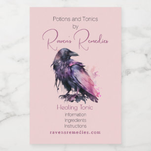 Create Your Own Mystical Black Raven Apothecary Food Label
