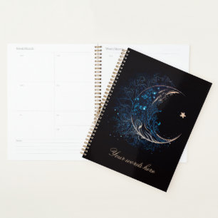Create Your Own Mystical Blue & Gold Moon Planner
