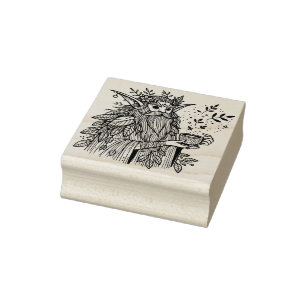 Create Your Own Mystical Elven Forest King Rubber Stamp