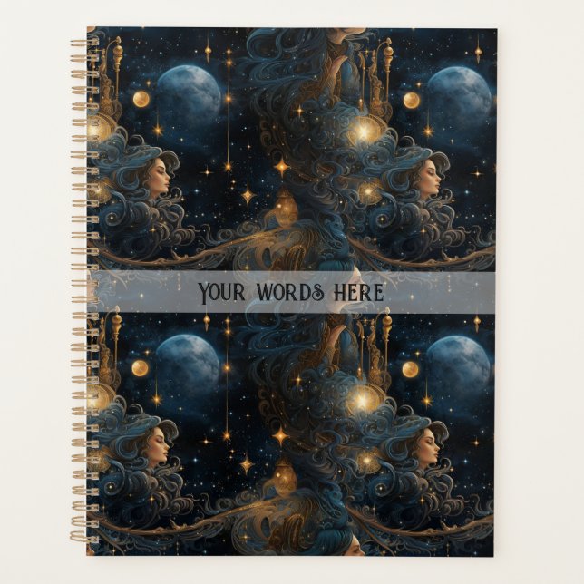 Create Your Own Mystical Full Moon Goddesses Planner (Front)