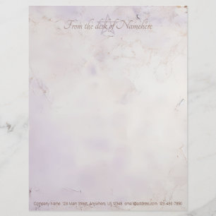 Create Your Own Mystical Lavender Purple Gunge Custom Letterhead