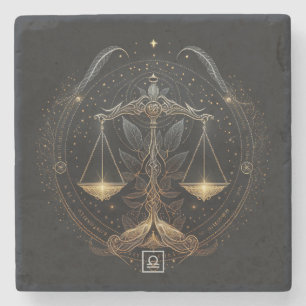 Create Your Own Mystical Libra Stone Coaster