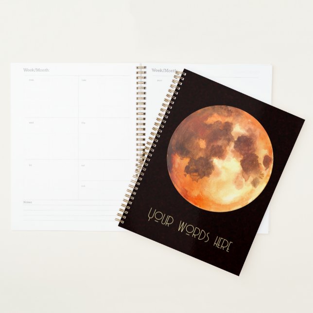 Create Your Own Mystical Orange Moon Planner (Display)
