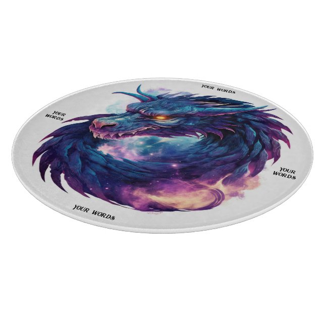 Create Your Own Mystical Purple Dragon Cutting Board (Corner)