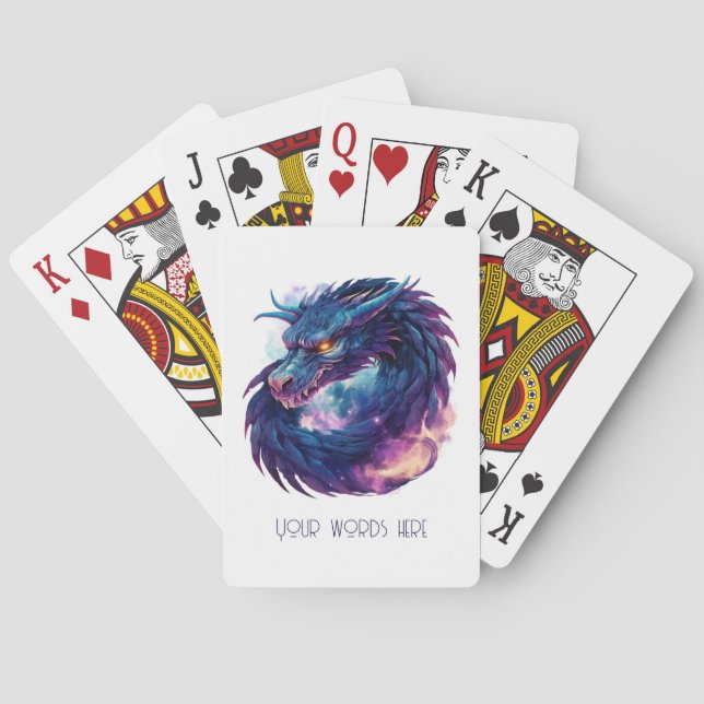 Create Your Own Mystical Purple Dragon Playing Cards (Back)