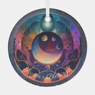 Create Your Own Mystical Rainbow Crescent Moon Glass Tree Decoration