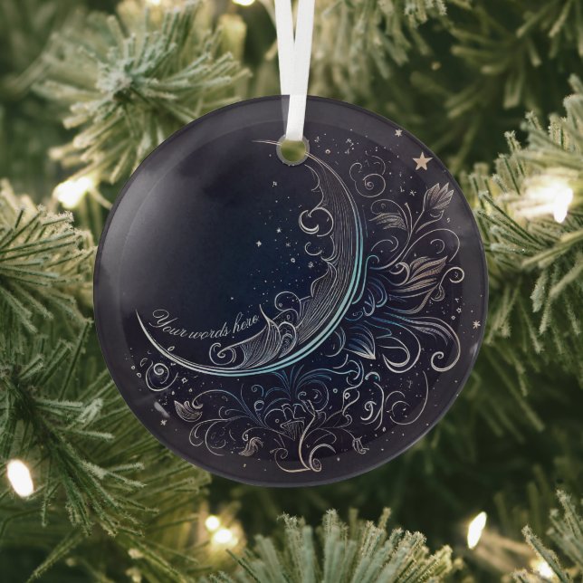 Create Your Own Mystical Silver Moon Glass Tree Decoration (Insitu)