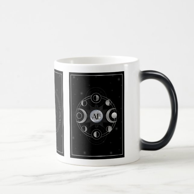 Create Your Own Mystical Silver Triple Moon Tarot Magic Mug (Right)