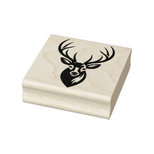 Create Your Own Mystical Stag Horned Deer Rubber Stamp