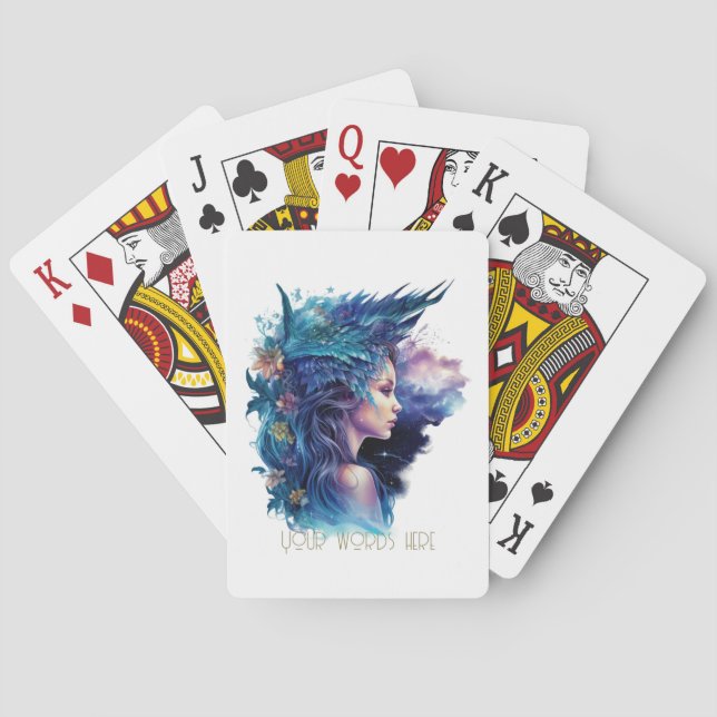 Create Your Own Mythical Amphitrite Nymph Playing Cards (Back)
