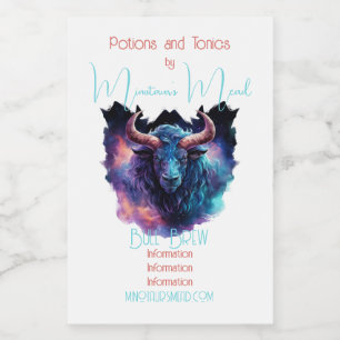 Create Your Own Mythical Minotaur Bull Food Label
