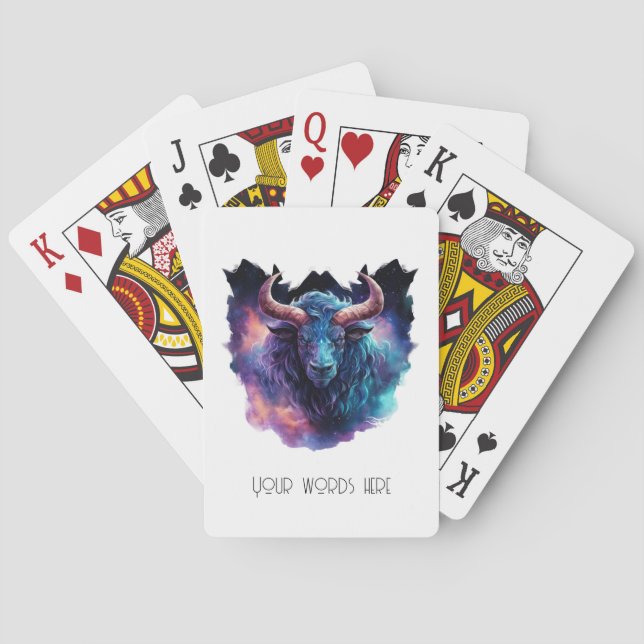 Create Your Own Mythical Minotaur Bull Playing Cards (Back)