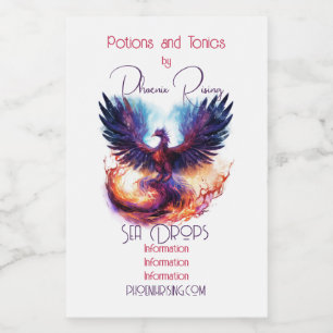 Create Your Own Mythical Phoenix Firebird Food Label