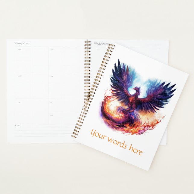 Create Your Own Mythical Phoenix Firebird Planner (Display)