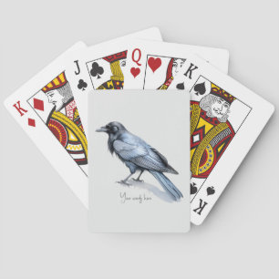 Create Your Own Mytsical Blue Raven Playing Cards