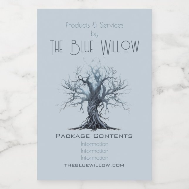 Create Your Own Mytsical Blue Tree Apothecary  Food Label (Single Label)