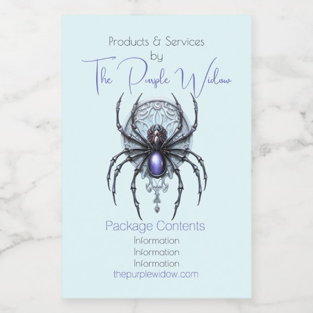 Create Your Own Mytsical Purple Spider Apothecary  Food Label (Single Label)