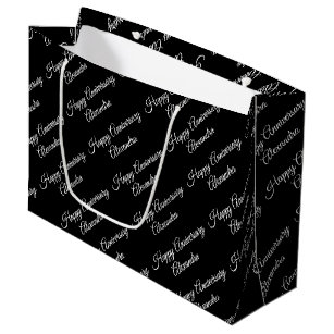 Create Your Own Name Anniversary Girl  Large Gift Bag