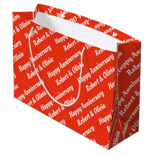 Create Your Own Name Anniversary Large Gift Bag