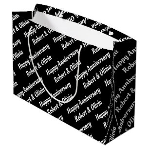Create Your Own Name Anniversary Large Gift Bag