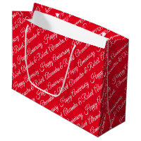 Create Your Own Name Anniversary  Large Gift Bag
