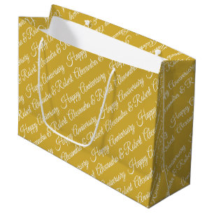 Create Your Own Name Anniversary Large Gift Bag