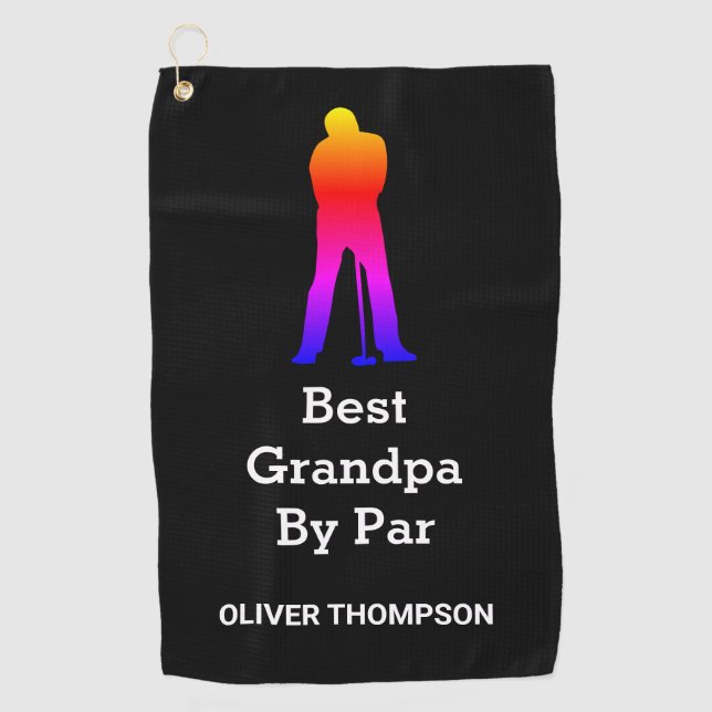 Create Your Own Name Grandpa  Golf Towel (Front)