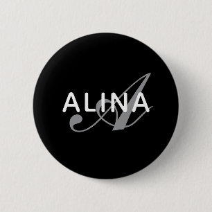 Create Your Own Name Monogra Design 2¼UV Resistant 6 Cm Round Badge