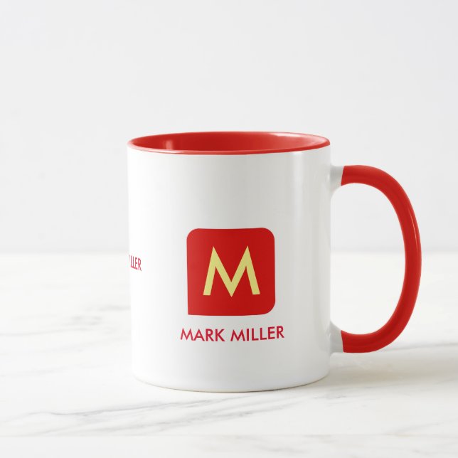 create your own name red colour mug (Right)