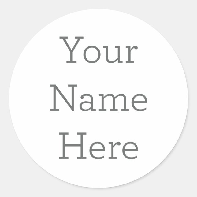 Create Your Own Name Sticker (Front)