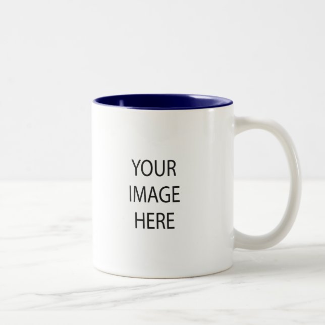 Create Your Own Navy Blue 11 oz Two-Tone Mug (Right)
