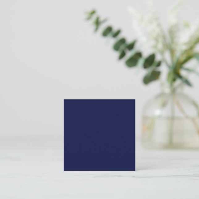 Create Your Own navy blue Custom personalized Square Business Card (Standing Front)