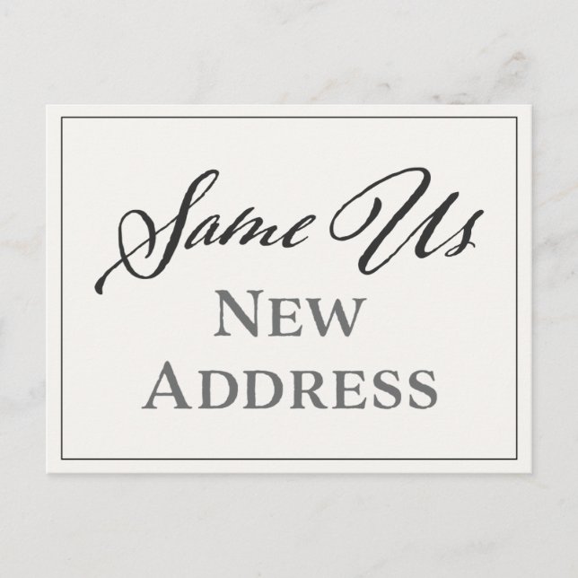 Create Your Own New Address Postcard (Front)