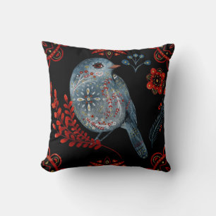 Create Your Own Nordic Blue Bird Cushion
