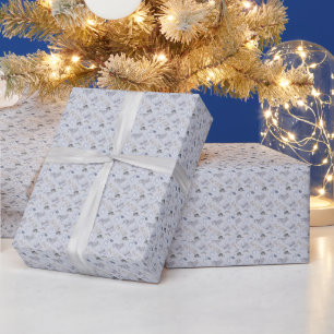 Create Your Own Nordic Grey Horses, Deer & Birds Wrapping Paper