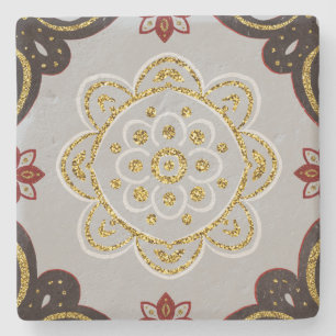 Create Your Own Nordic Style Yule Snowflakes Stone Coaster