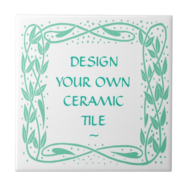 Create Your Own Nouveau Garden Tile (Front)