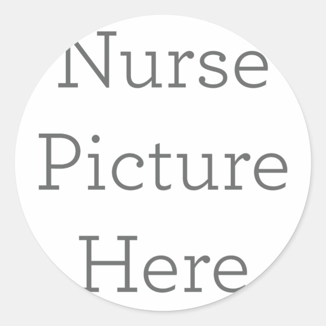 Create Your Own Nurse Picture Sticker Gift (Front)