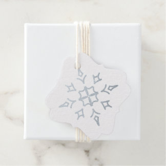 Create Your Own Open Silver Foil Snowflake Favour Tags