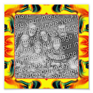 Create Your Own Orange And Yellow Frame 8x8 Photo Print