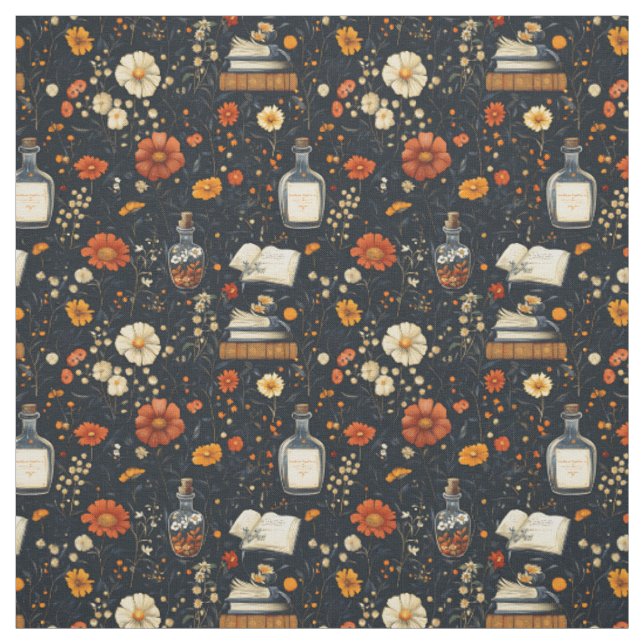 Create Your Own Orange Yellow Wildflower Magic Fabric (Swatch)