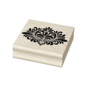 Create Your Own Ornamental Leaves Floral Rubber Stamp