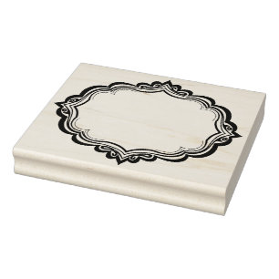 Create Your Own Ornamental Quatrefoil Frame Rubber Stamp