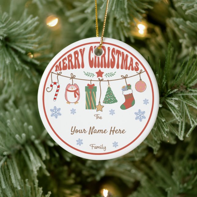 Create Your Own Ornaments Name & Year Christmas (Tree)