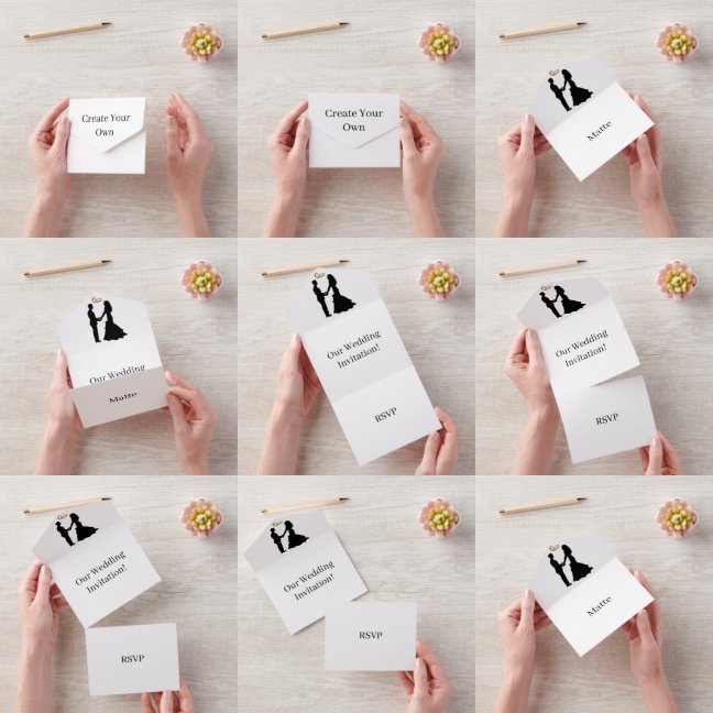 Create Your Own Our Wedding RSVP White