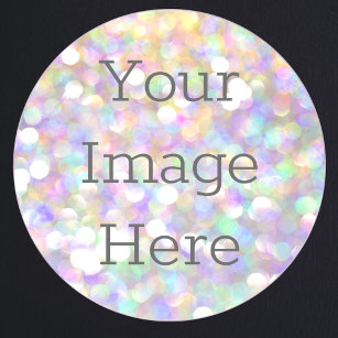 Create Your Own Out of focus Abstract Opal Glitter Classic Round Sticker