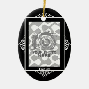 Create Your Own Oval Ornament Black Frame