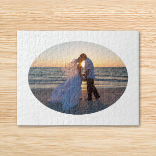 Create Your Own Oval Shape Wedding 14x11 Jigsaw Puzzle