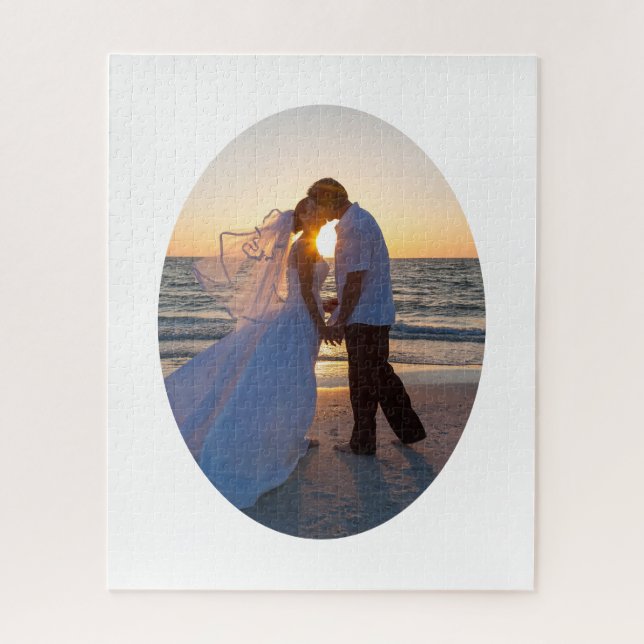 Create Your Own Oval Shape Wedding 16x20 Jigsaw Puzzle (Vertical)